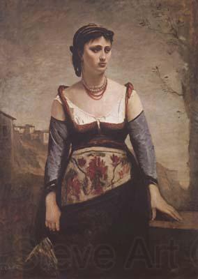Jean Baptiste Camille  Corot Agostina (mk11) France oil painting art